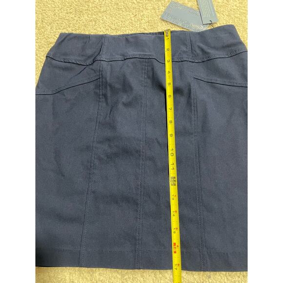 NWT Simply Vera Vera Wang Women's Size PS Pencil Mini Skirt Blue Petite Small - Picture 4 of 9